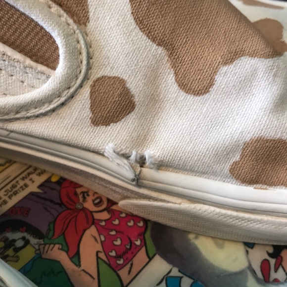 brown cow print vans